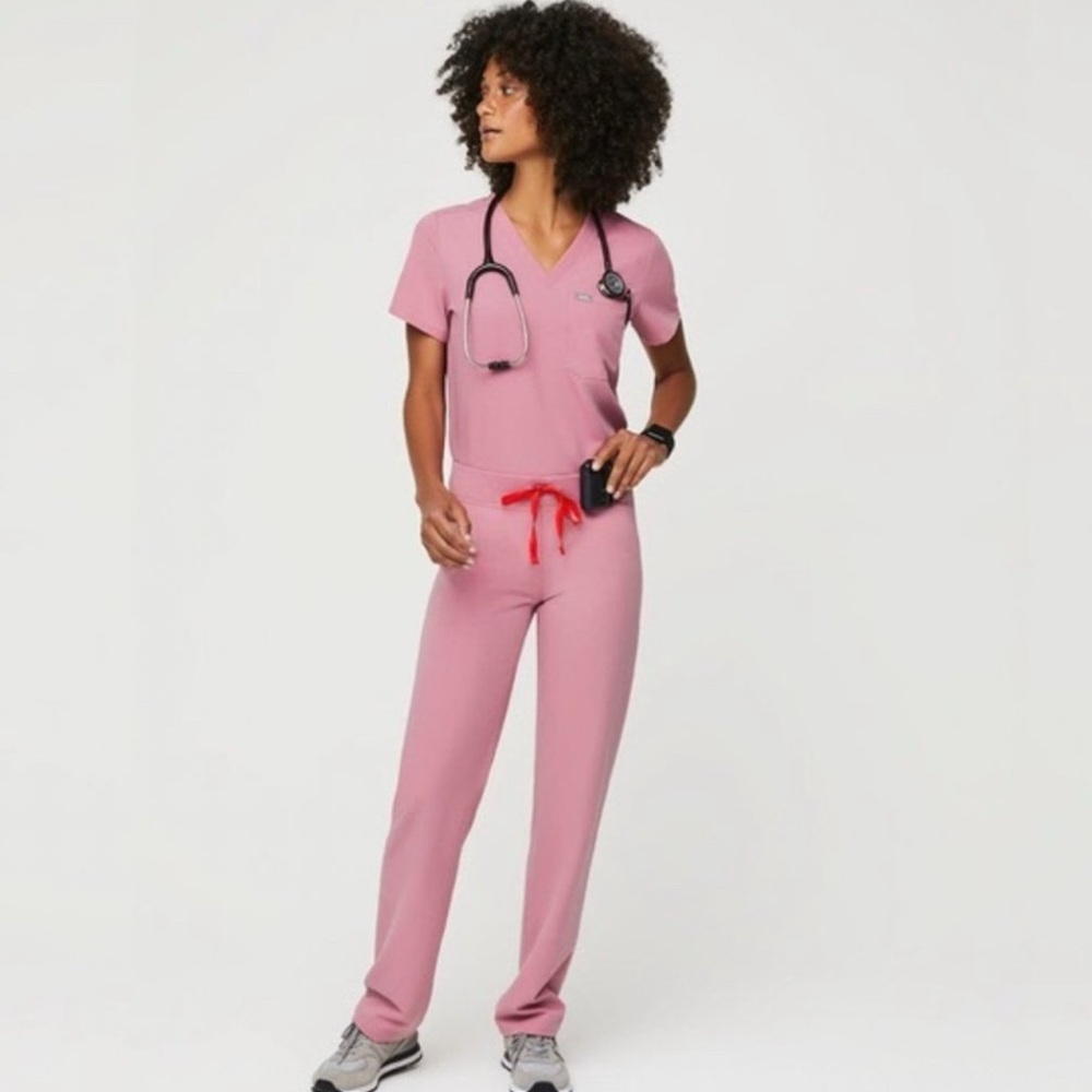 FIGS *LIMITED EDITION* Chalk Pink Catarina Scrub Top XXL